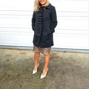 J.Crew womens WOOL coat size 0